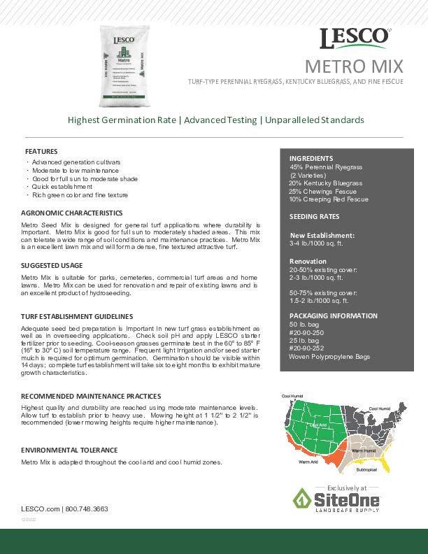 LESCO Metro Seed (Sun and Shade) Image