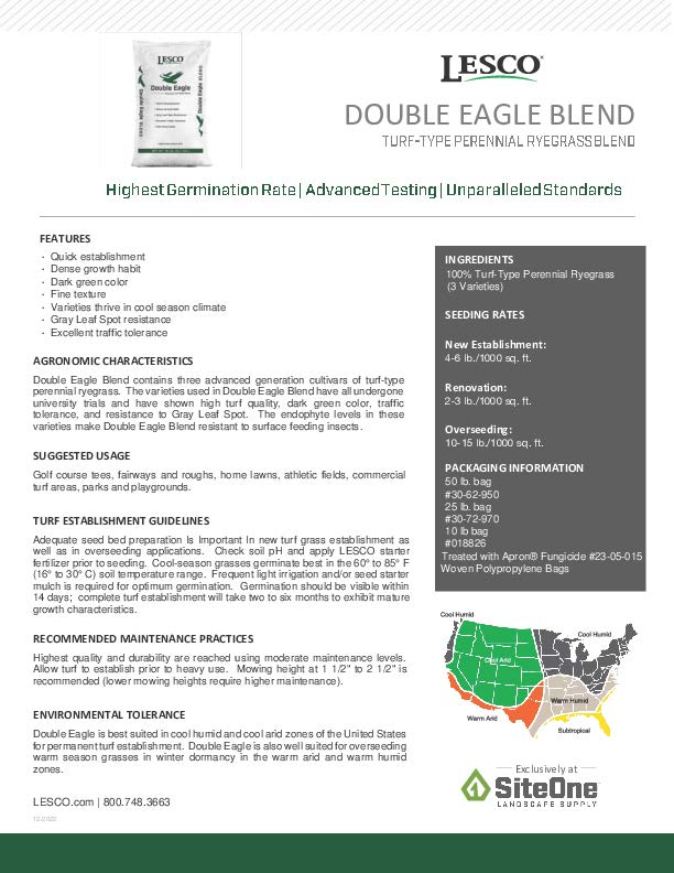 LESCO Double Eagle Seed (Full Sun) Image